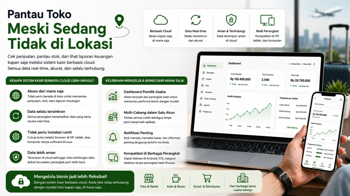 Pantau Toko dari Mana Saja: Keunggulan Sistem Kasir Berbasis Cloud ala KlikKasir